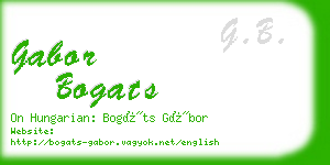 gabor bogats business card